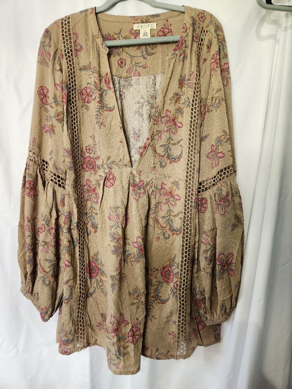 Torrid Festi Floral Gauze Tunic Size 2 Boho Cottagecore Top